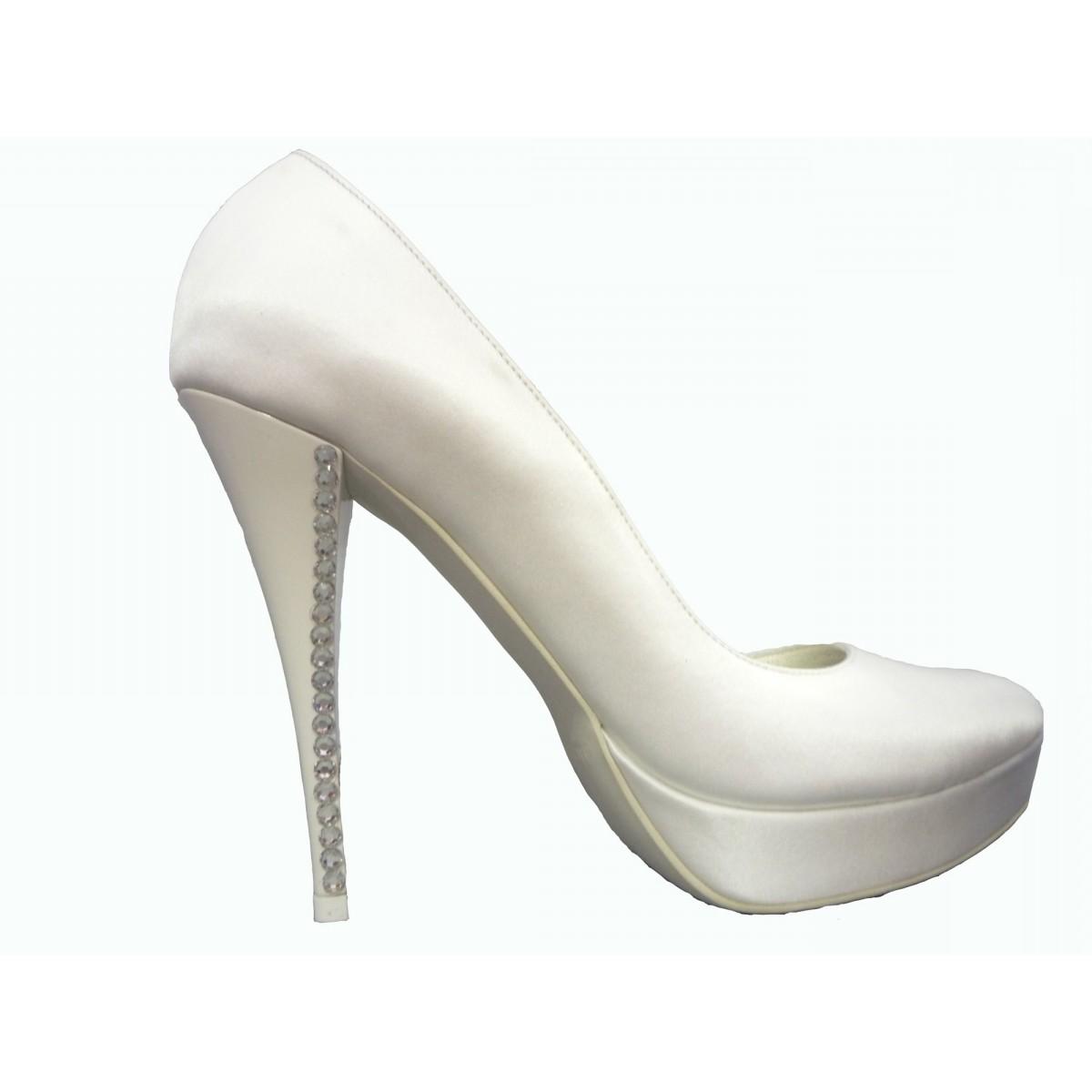 Veronesse White Satin High