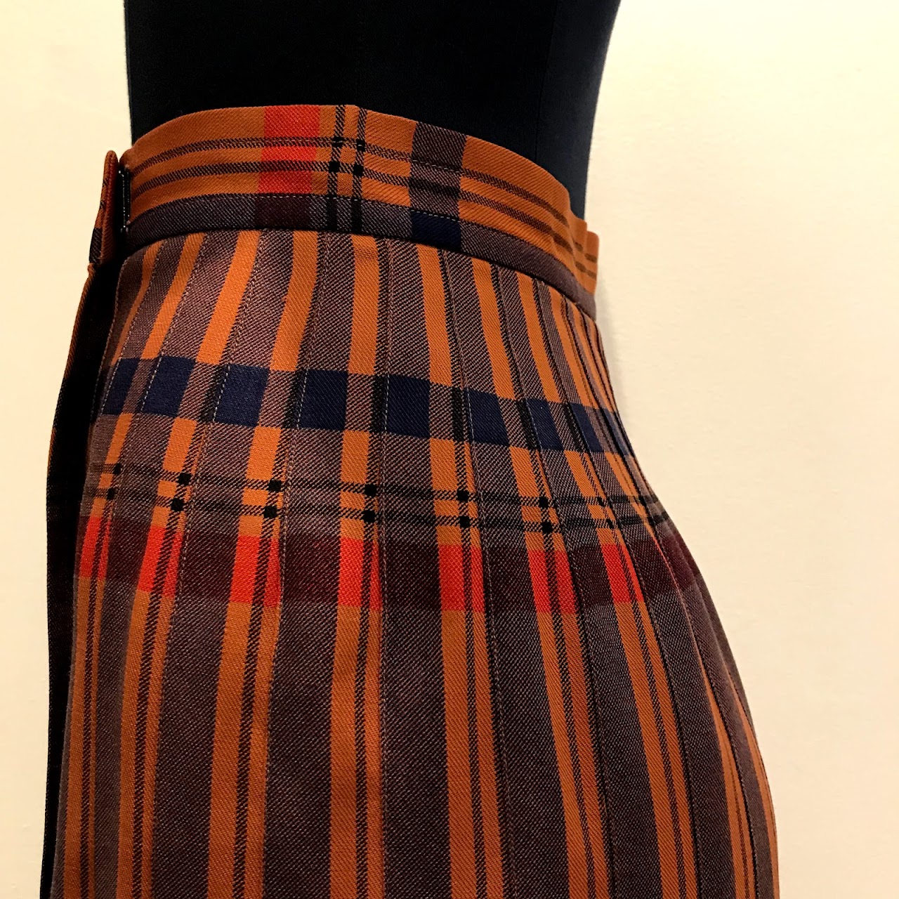 Yves Saint Laurent Plaid Skirt