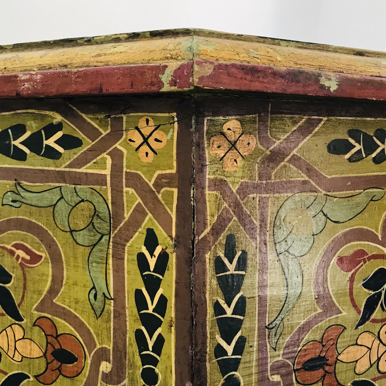 Indian Hand-Painted Low Table