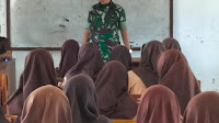 DANRAMIL 1608-02/Bolo, Bambang Herwanto Isi Materi Wawasan Kebangsaan Di SMAN 2 Bolo