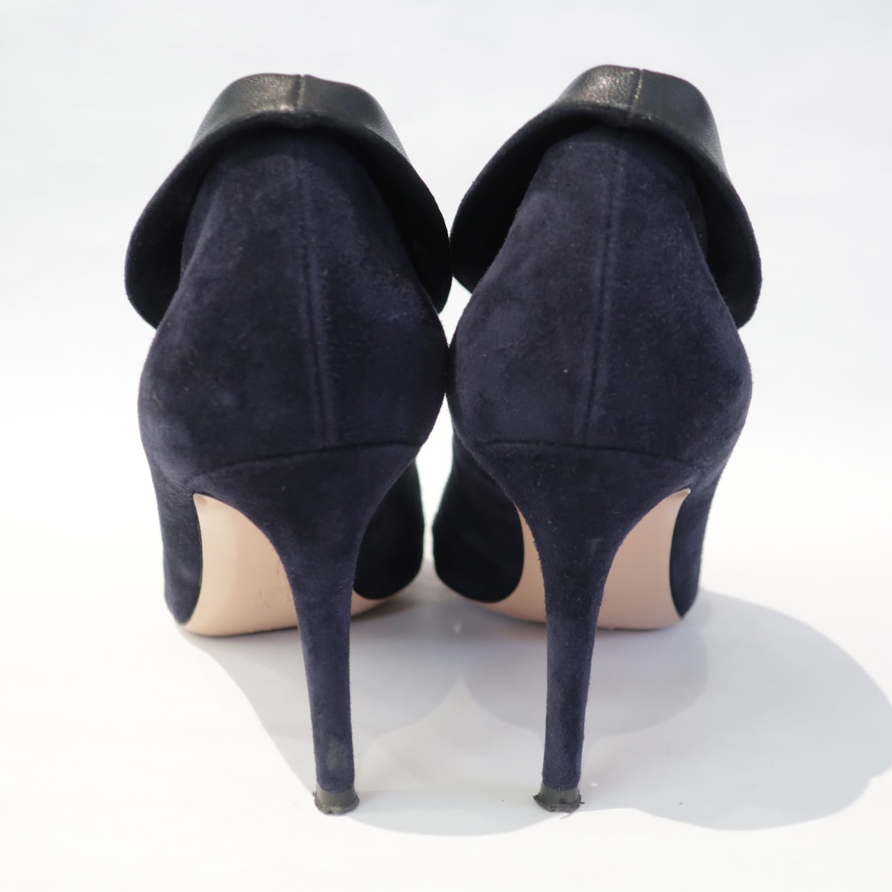 Gianvito Rossi Milano Blue Suede Slip-Ons