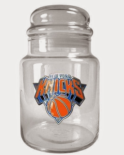  NBA New York Knicks 31-Ounce Glass Candy Jar - Primary Logo