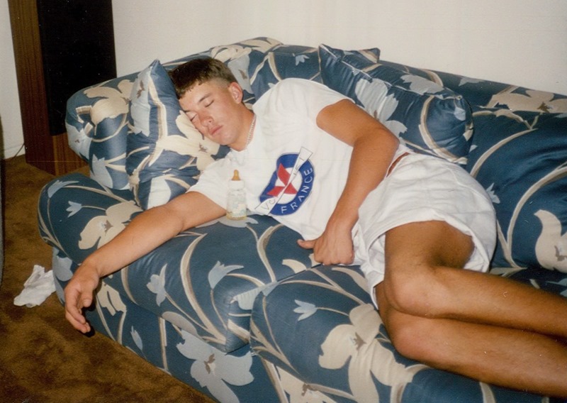 1992-09 sleeping on the couch