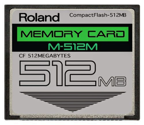  512MB Roland M-512M CompactFlash CF Memory Card Upgrade for SPD-S, SP-404, SP-555, SP-606, MC-808, and Others