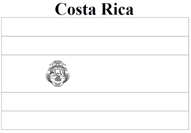 Geography Blog: Costa Rica Flag Coloring Page