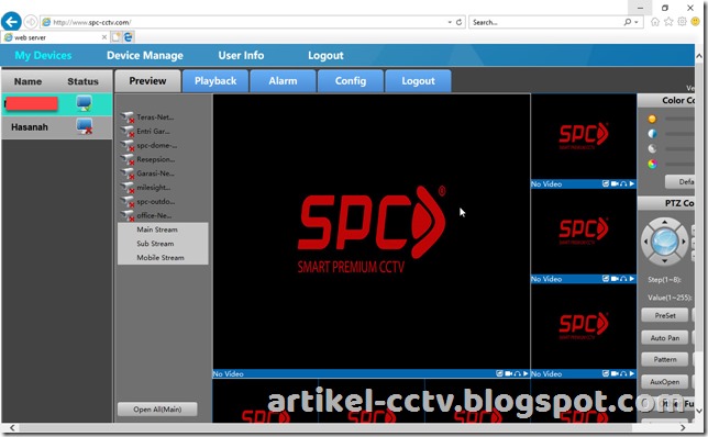 spc via web browser nc