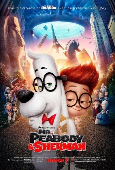 Poster Of Mr. Peabody & Sherman (2014) Full Movie Hindi Dubbed Free Download Watch Online At Alldownloads4u.Com