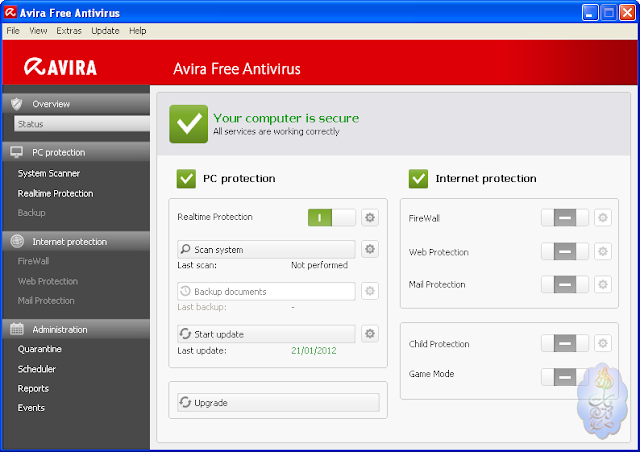 برنامج مكافح الفايروسات المجاني Avira Free Antivirus  Avira-free