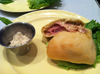 3rd Place - Hobo Pocket Kitty Mahaffey - Whistle Stop, monon 2012 Stanz Belgian Style Mustard Recipe Contest, 9/26/12 Photo courtesy of South Bend Foodies.  www.southbendfoodies.com