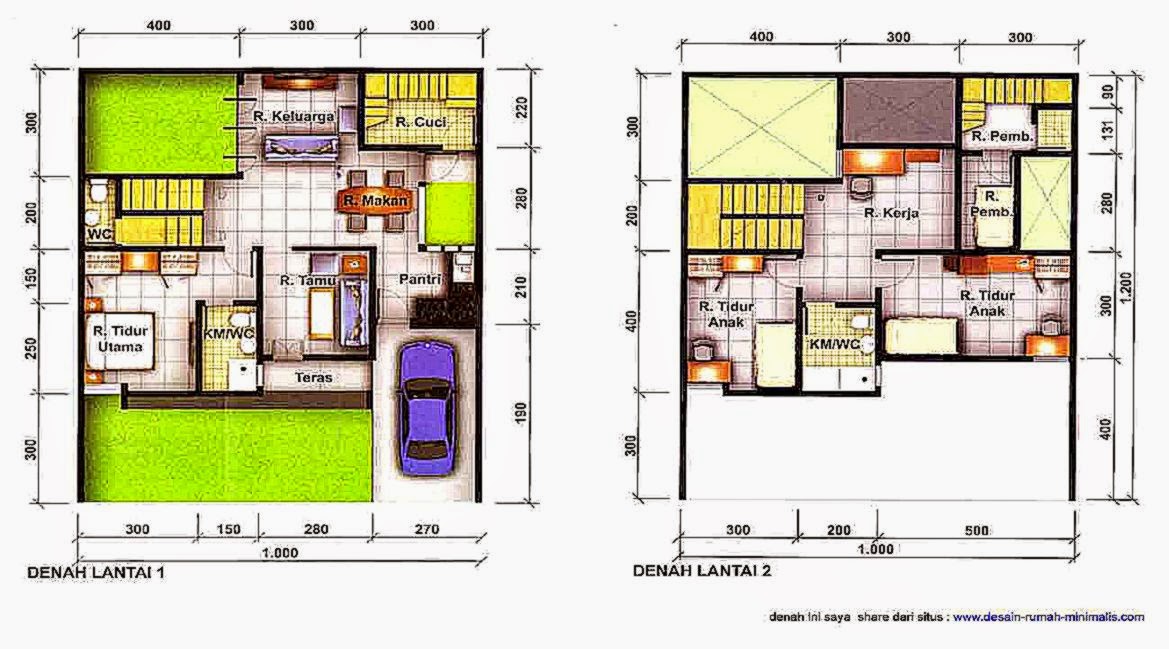  Denah  Dan Desain  Rumah Minimalis Modern Gallery Taman 