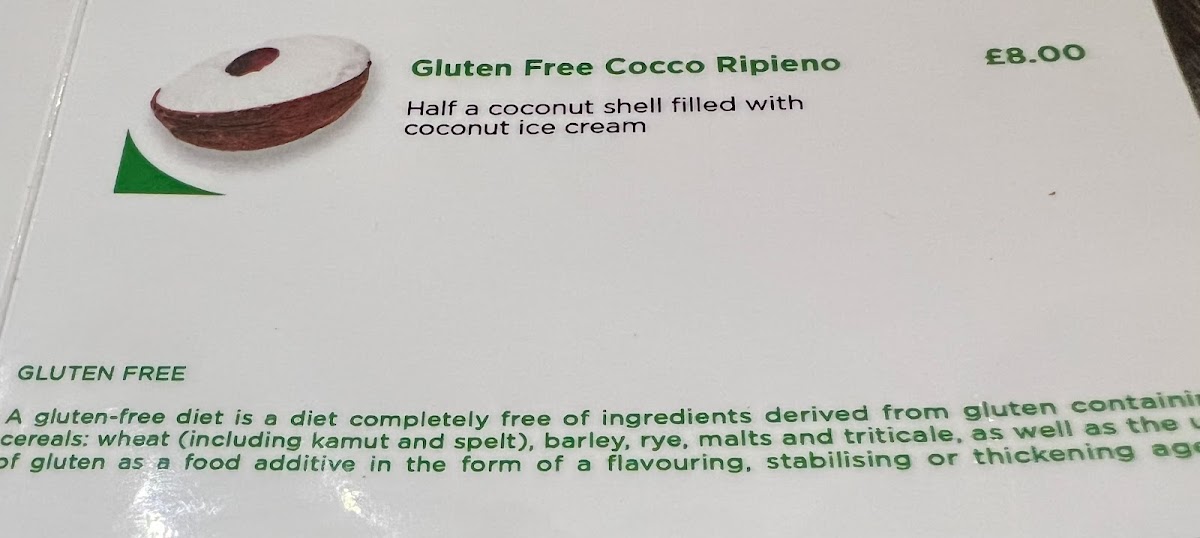 Cotto gluten-free menu