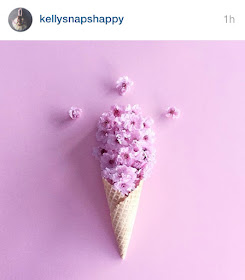 Kellysnaphappy instagram - flowers in icecream cone