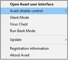 Вариант управления щитами Avast.  Исправить ошибку обновления Windows 10 0x8007000d