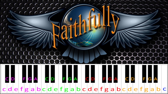 journey faithfully chords piano