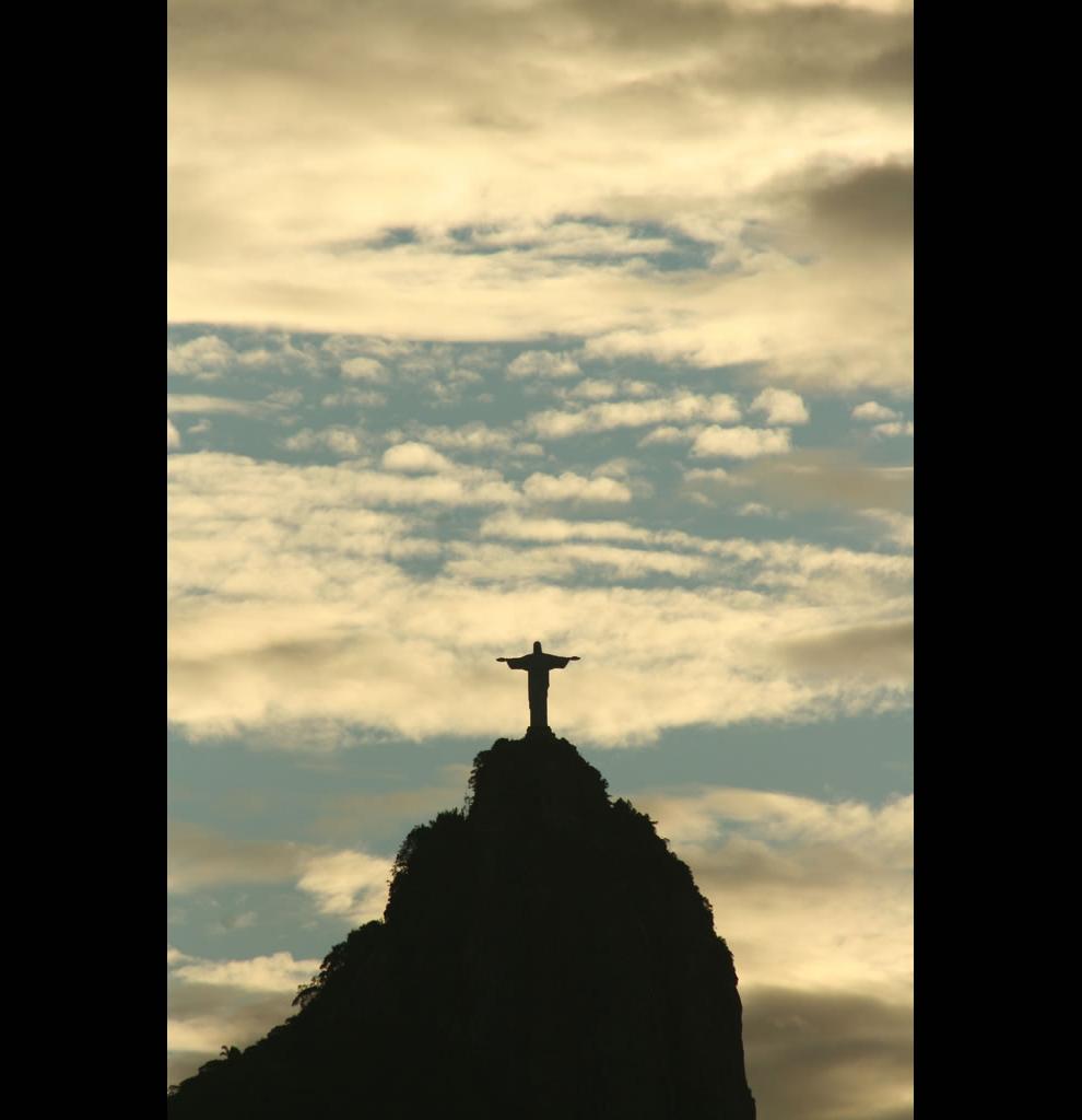 Christ the Redeemer at sunset.