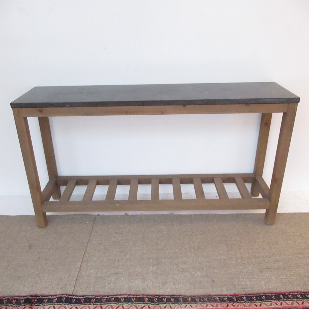 Stone-Top Console Table