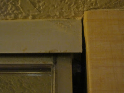 wall crack wood border hotel frame stock photo