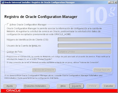 Instalar Oracle Database 10g R2 x64 en Microsoft Windows Server 2008 Standard x64