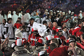 Team Canada in the stands