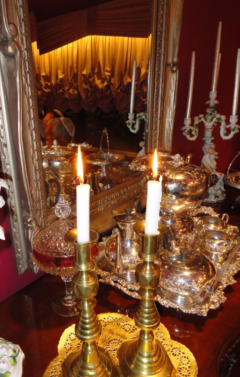 Traditional candles are lit by