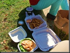 The "to Go" look on the lawn.   Beateating with a crowd of Zombies..