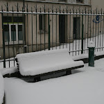 Parc de Belleville sous la neige