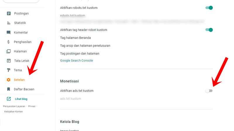 Cara Aktifkan Ads.txt Adsense di Blogger