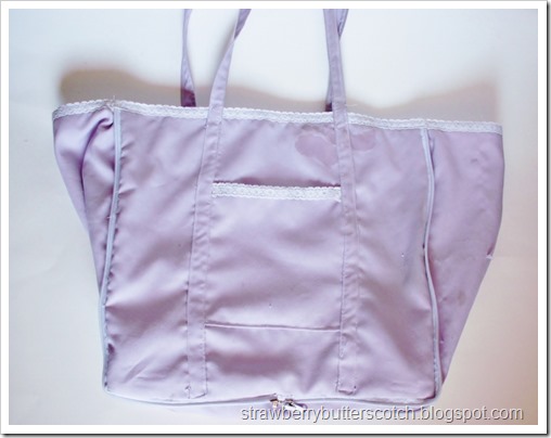 Purple and Lace Bag Upgrade, Adding a New Lining