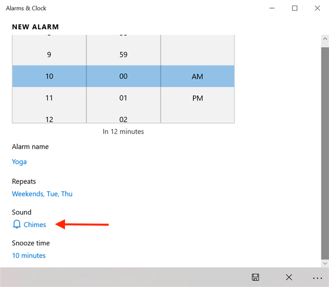 Cambiar el sonido de la alarma