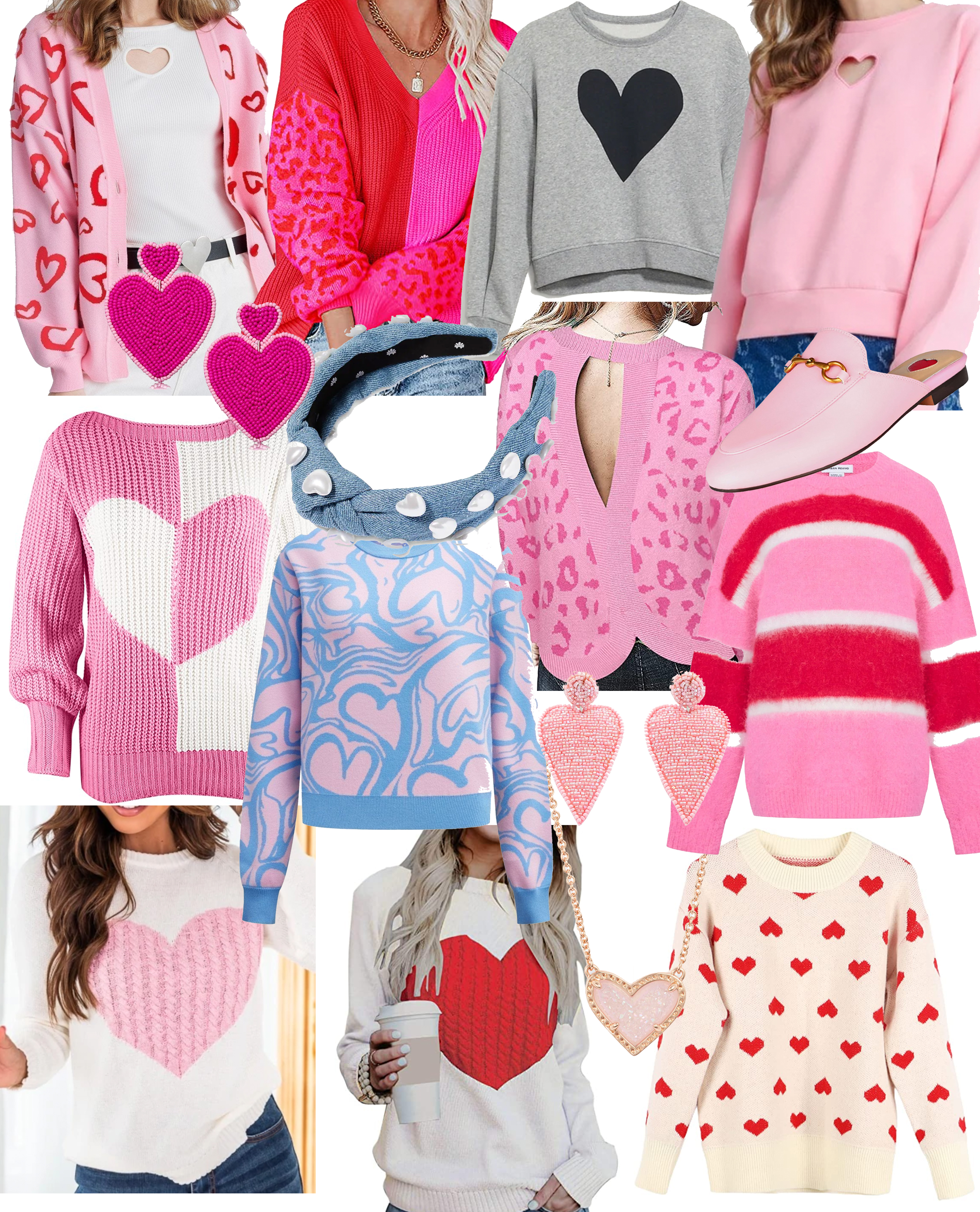 Valentine Day Outfits - Something Delightful Blog #ValentinesSweater #HeartSweater #MommyandMe #TwinningOutfits #KidsValentineOutfit