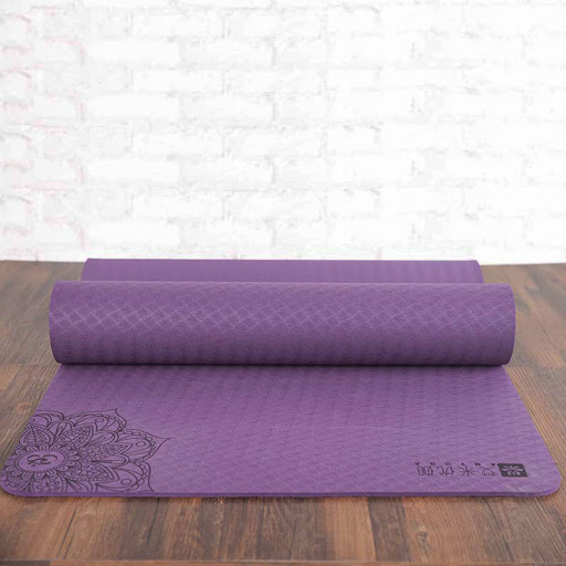 Title 6, Eco-friendly non-slip TPE yoga mat with loop an...