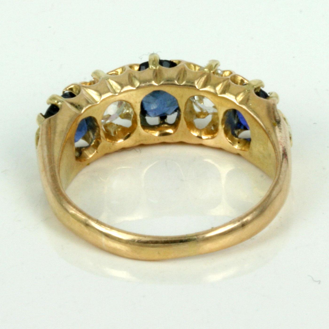 Antique sapphire and diamond