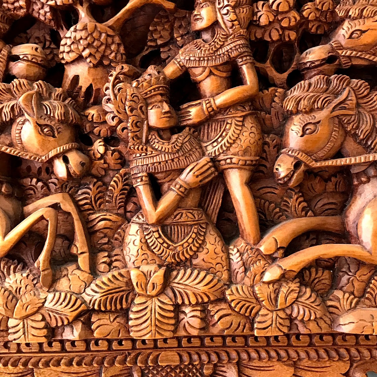 Carved Indonesian Wall Hanging Large