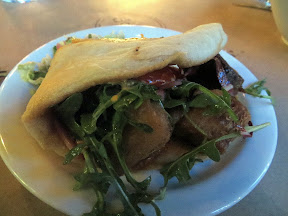 Baco Sandwich Original with pork, beef carnitas, and salbitxada, Bäco Mercat, Josef Centeno, LA, downtown Los Angeles dining