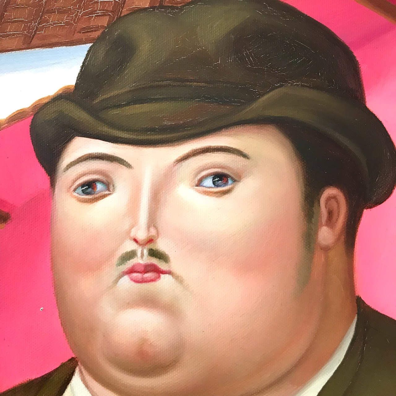 Signed 'Rotero' Botero Homage Painting