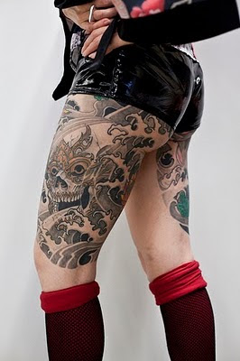 Leg Women Thigh Tattoos