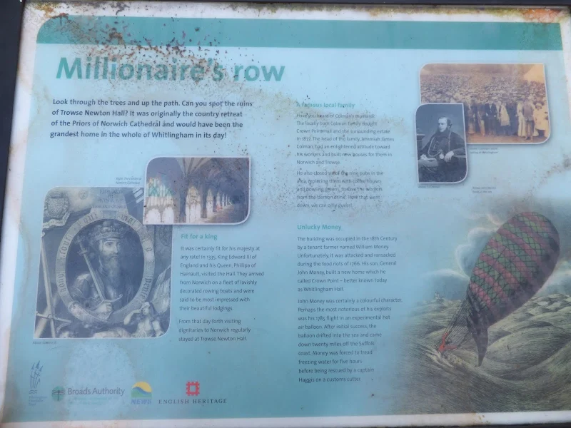 Trowse Newton Hall Information board