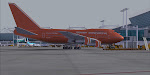 Braniff 747SP rests at her gate in Seoul Korea after the long flight from LAX