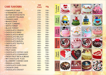 Indian Live Cake Shop menu 