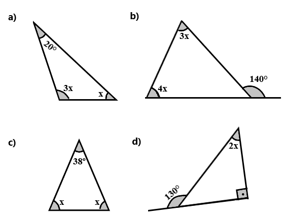 Mania De Calcular Exercícios Sobre Medidas De ângulos Internos E