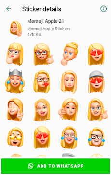 Memoji Apple Stickers for WhatsApp - WAStickerAppsのおすすめ画像5