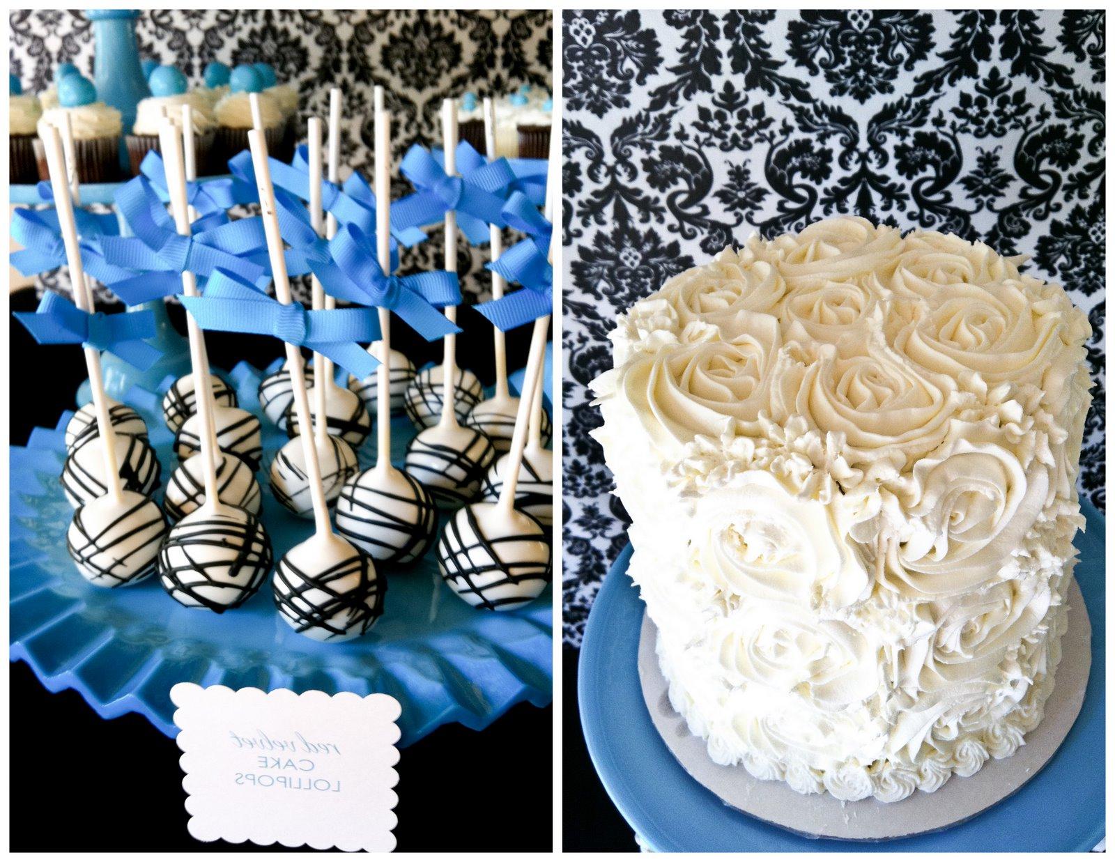 Blue & Damask Dessert Table