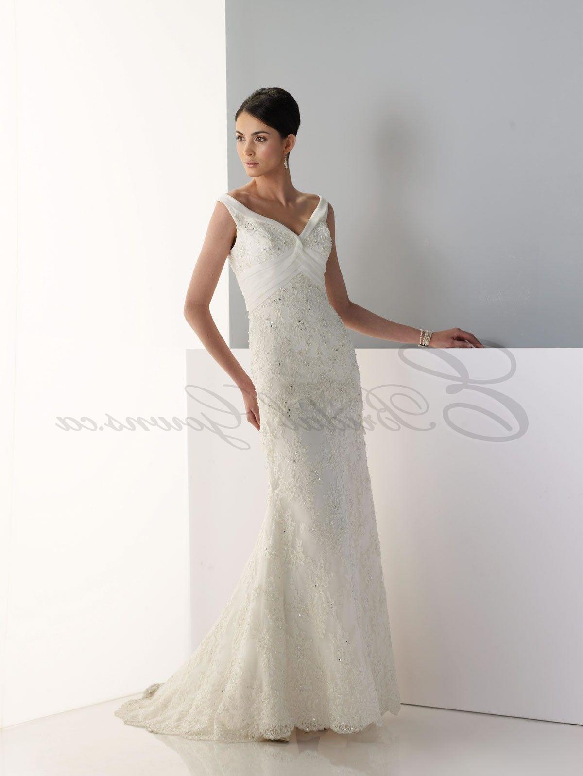 scoop back wedding dress