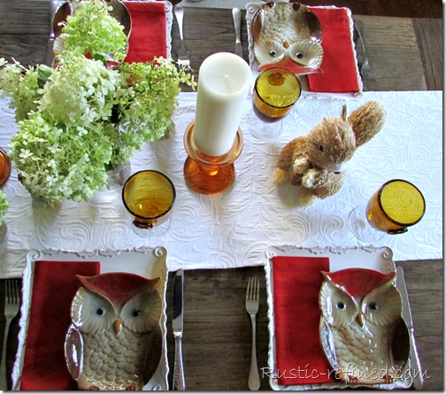 Colors of Autumn and Fall Tablescape