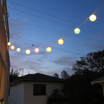 These illuminated our barbecue balcony aka the area with the keg