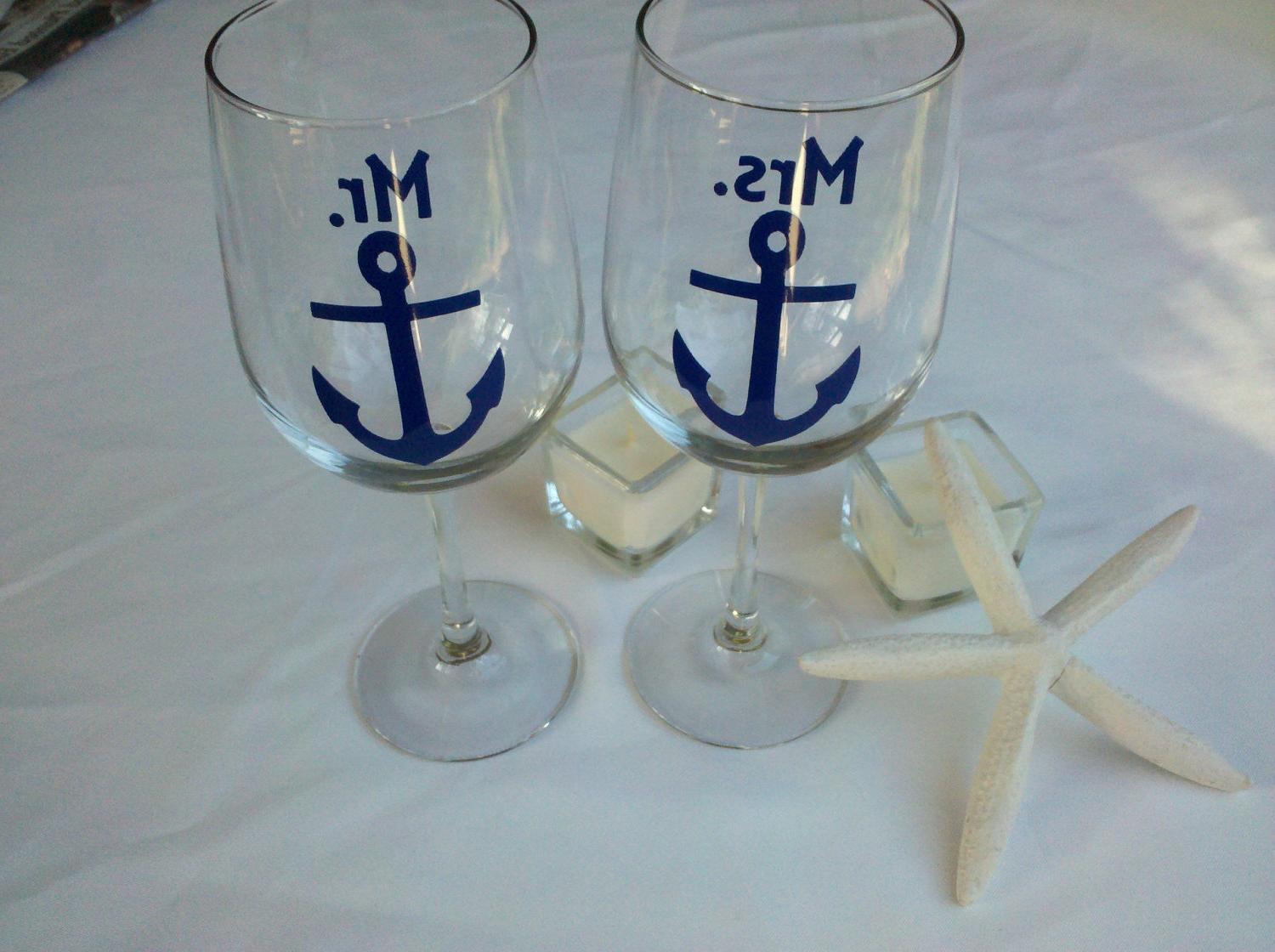 Mr. and Mrs. boat anchor wine