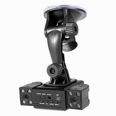  Two Camera Car DVR 120 Degree Wide Angle View Support LED Night Vision