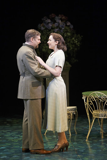 Ben Carlson as Captain von Trapp and Stephanie Rothenberg as Maria Rainer in The Sound of Music. Photography by David Hou.