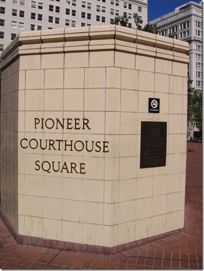 IMG_3510 Broadway Entrance Feature at Pioneer Courthouse Square in Portland, Oregon on September 7, 2008