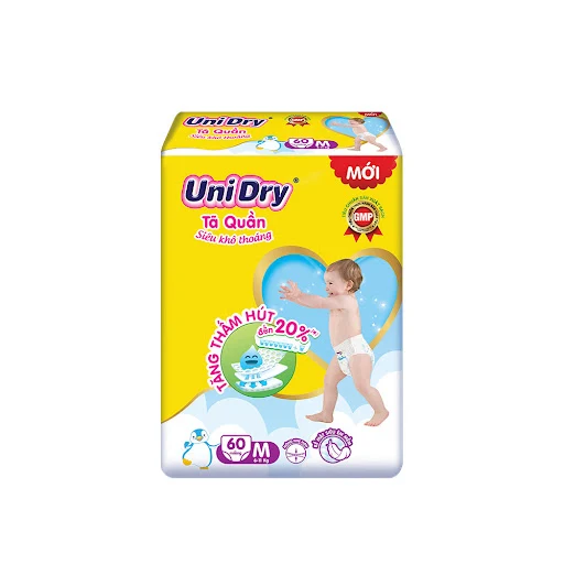 Tã quần em bé siêu khô thoáng UniDry size M60